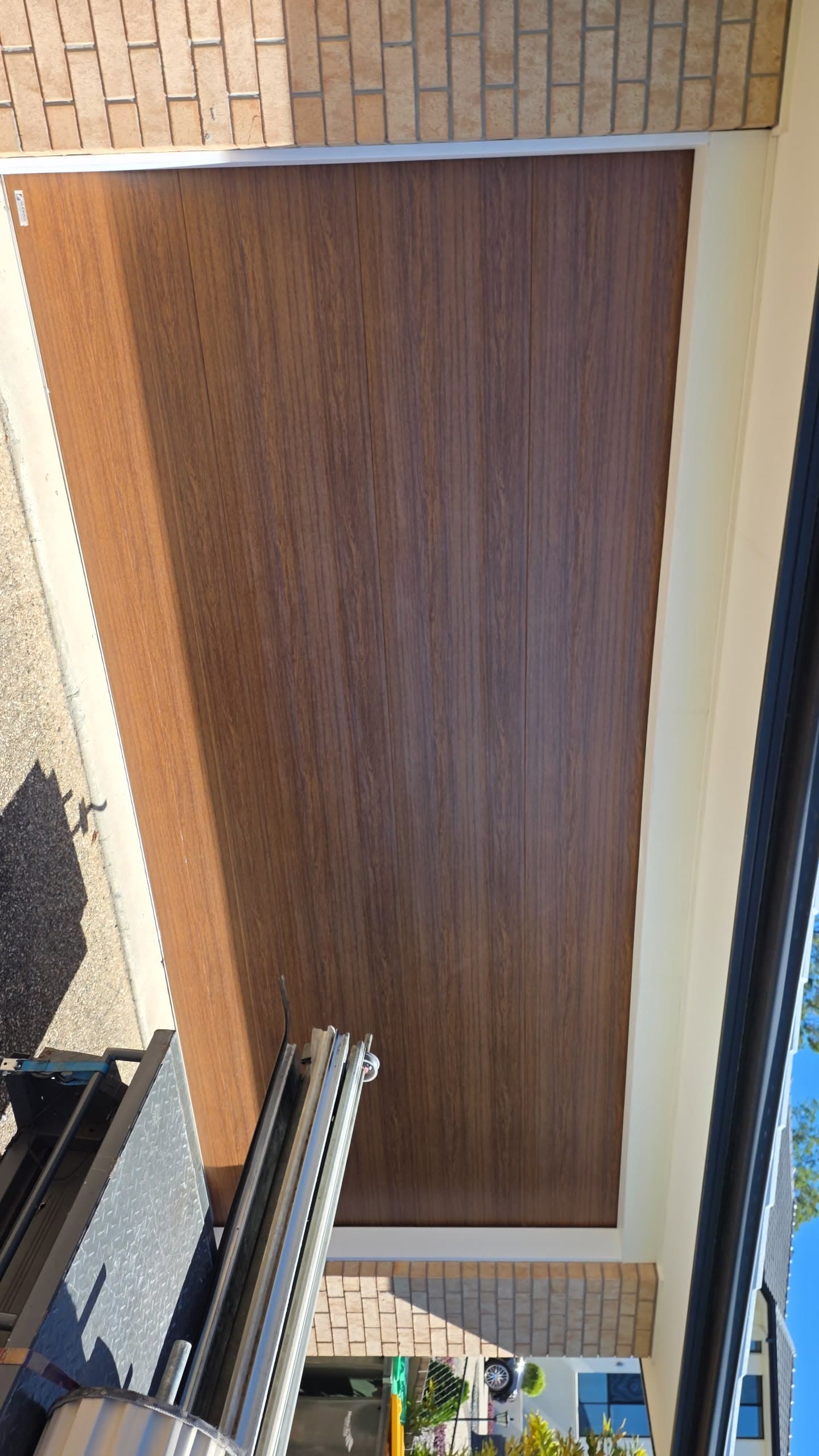 Sectional garage door colour and material options