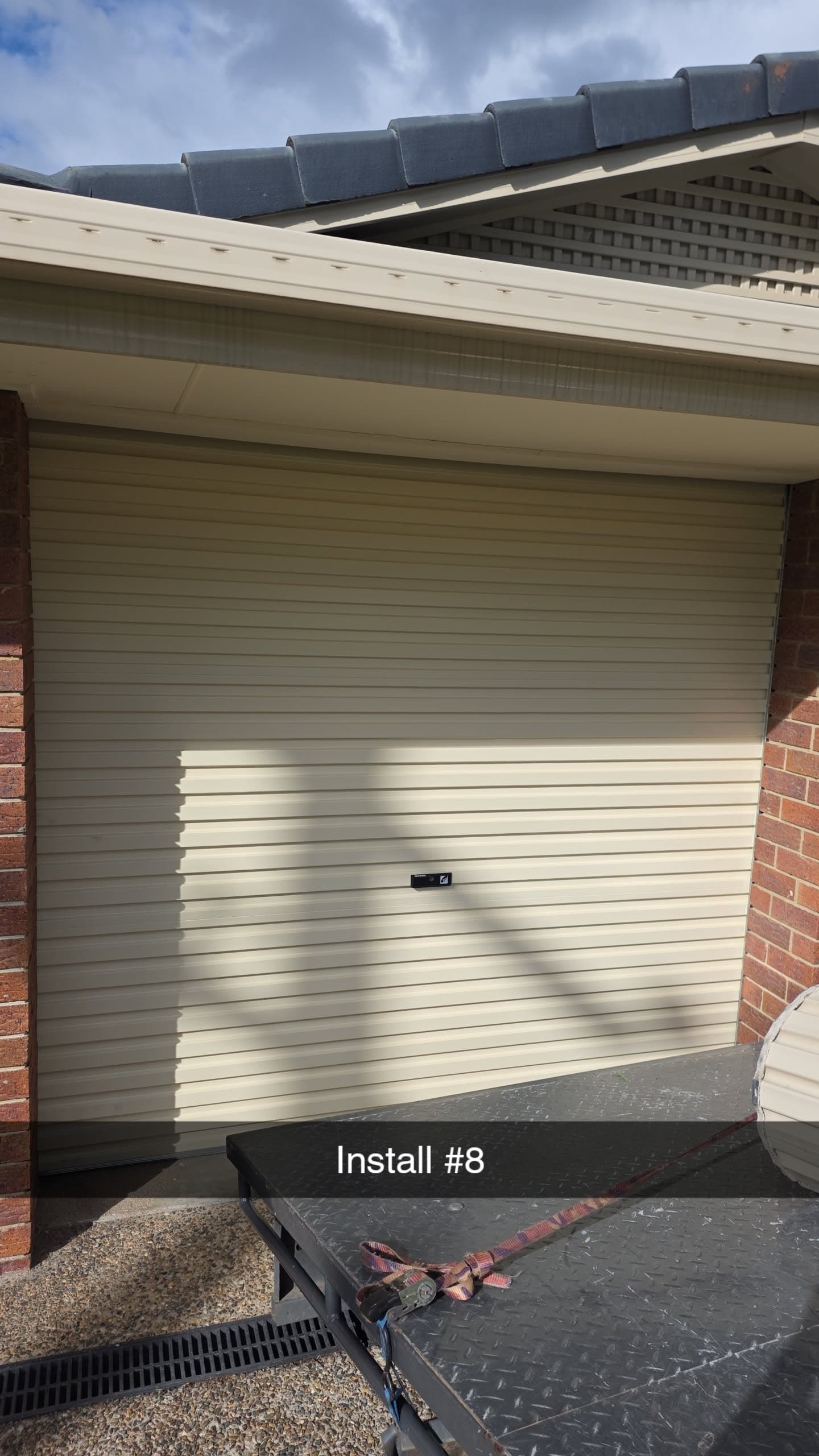 Garage door work underway on the Sunshine Coast